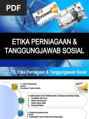 Bab 7 Etika Dan Tanggungjawab Sosial Pdf