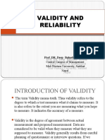 Validity and Reliability Research Instruments
