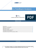 Admissions Feedback Analysis: A Corporate Communications Committee Initiative