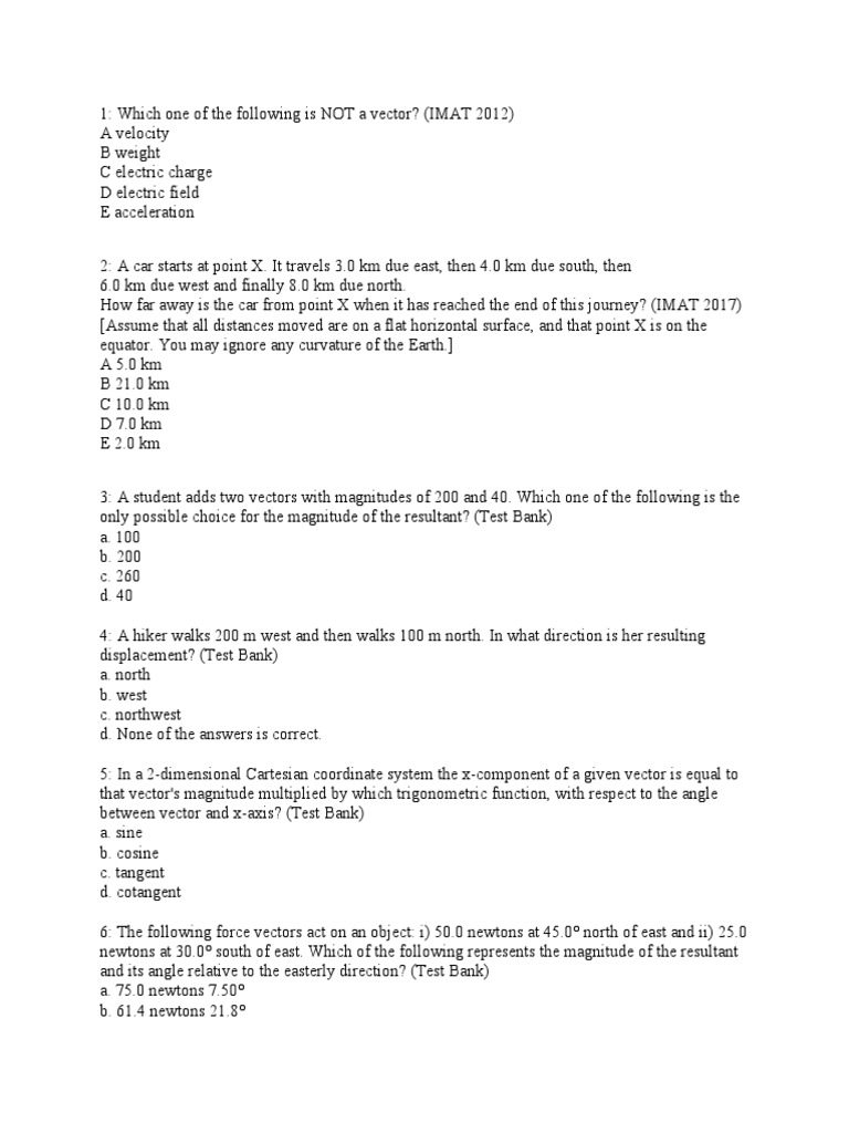Vector Problems and Solutions Guide | PDF | Science & Mathematics
