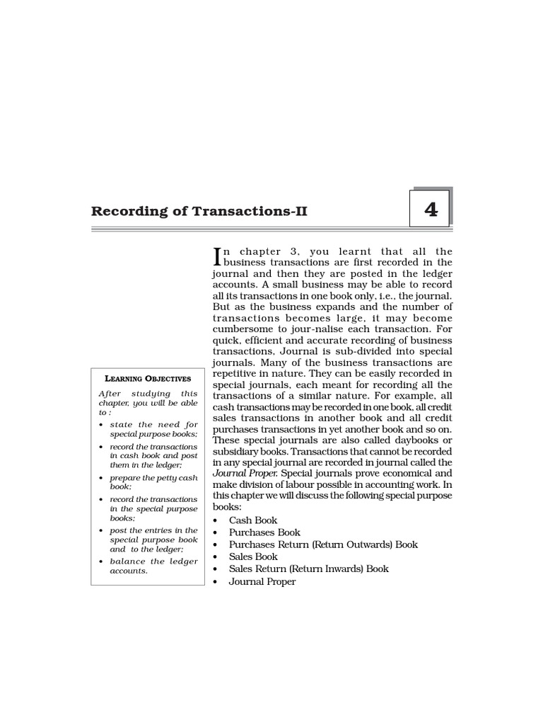 Chap 4 Final PDF | PDF | Bookkeeping | Debits And Credits
