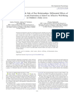 The Bright and The Dark Side of Peer Relationships: Differential Effects of Relatedness Satisfaction and Frustration at School On Affective Well-Being in Children's Daily Lives