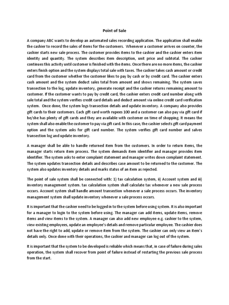 Case Study2 PDF Point Of Sale Credit Card