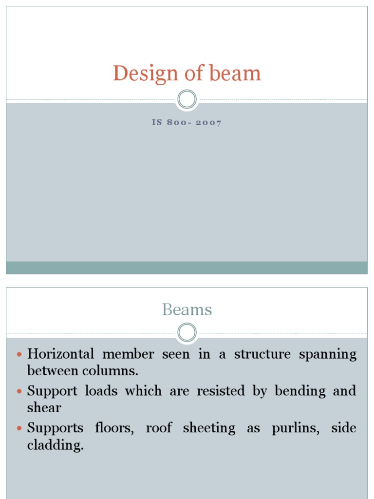 Beam Design Principles and Classifications | PDF | Buckling | Beam ...