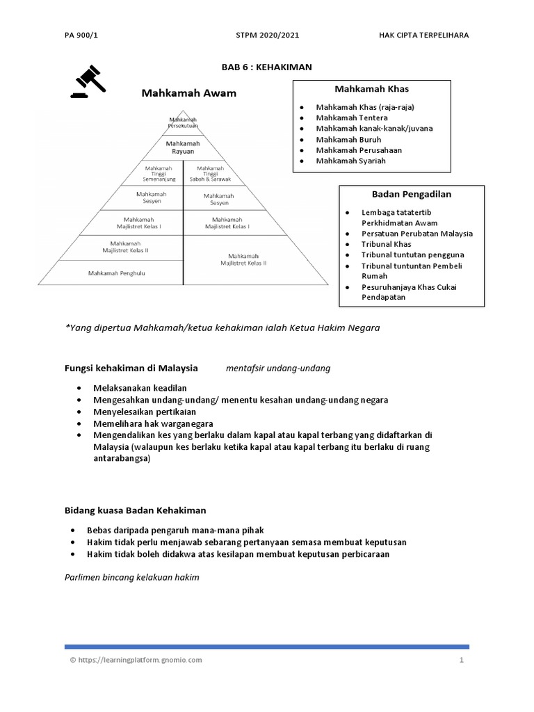 Bab 6 Kehakiman New Pdf Pdf