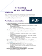 Strategies for teaching international and multilingual students