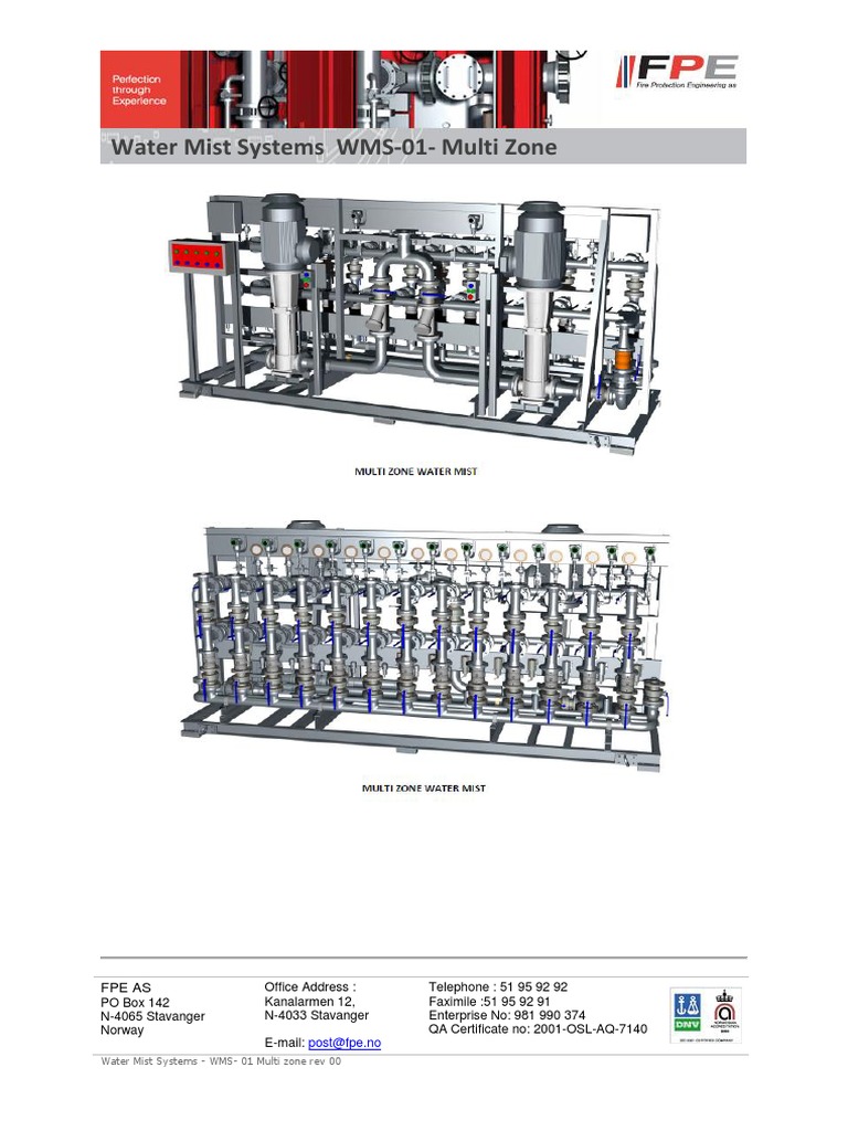 WMS-01 Water Mist System Overview | PDF | Nozzle | Valve