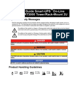 Installation Guide Smart-UPS On-Line SRT2200/SRT3000 Tower/Rack-Mount 2U