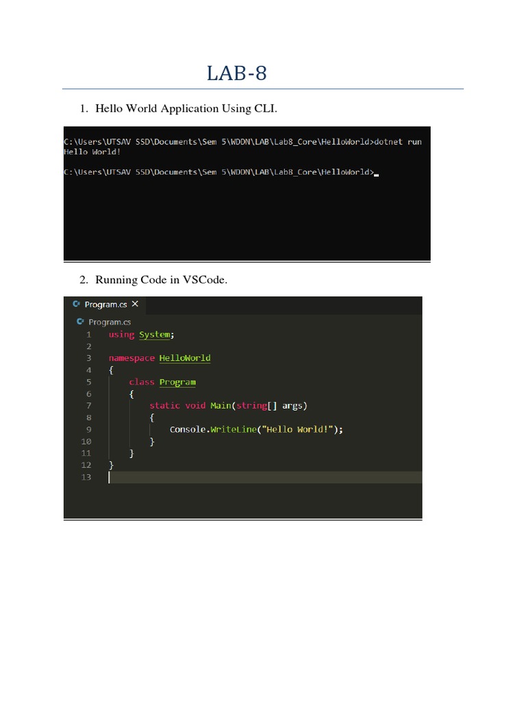 Hello World CLI App & User Registration | PDF | Computers