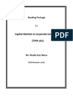 Capital Markets & Corporate Governance Reading Package