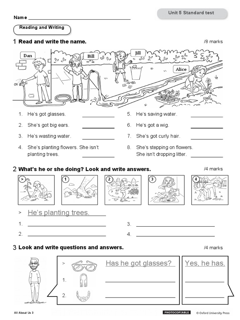 05 AAU - Level 3 - Test - Standard - Unit 5 | PDF