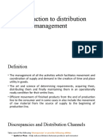 Introduction To Distribution Management