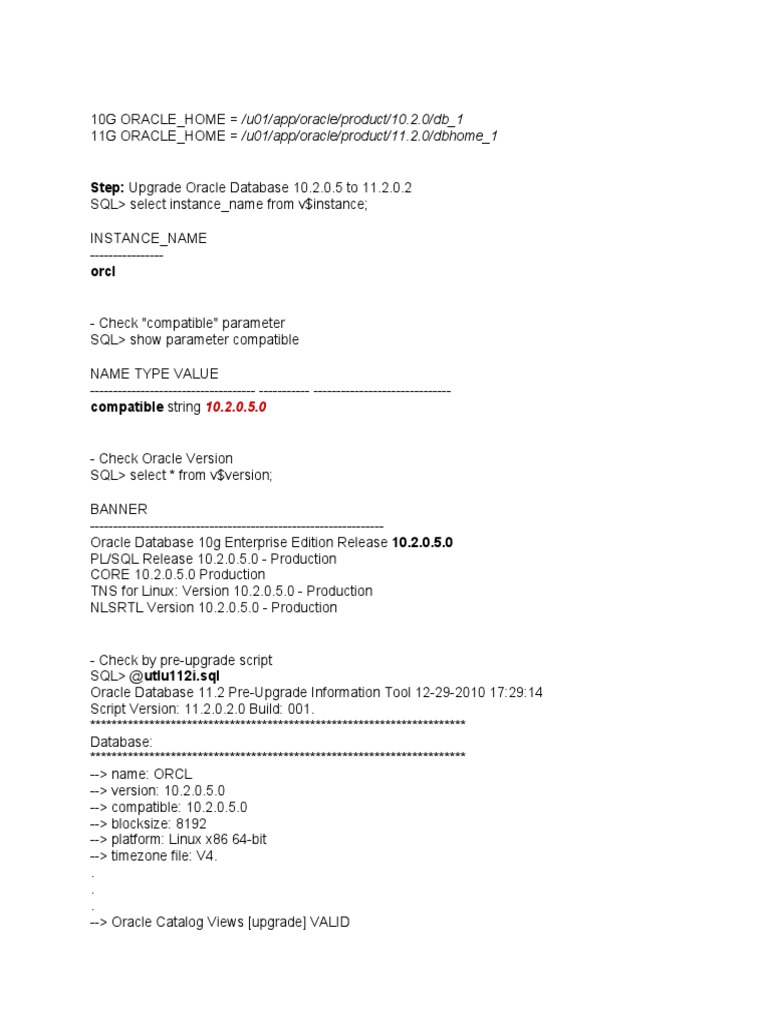 Oracle Database Upgrade and Downgrade Guide | PDF | Relational Database ...