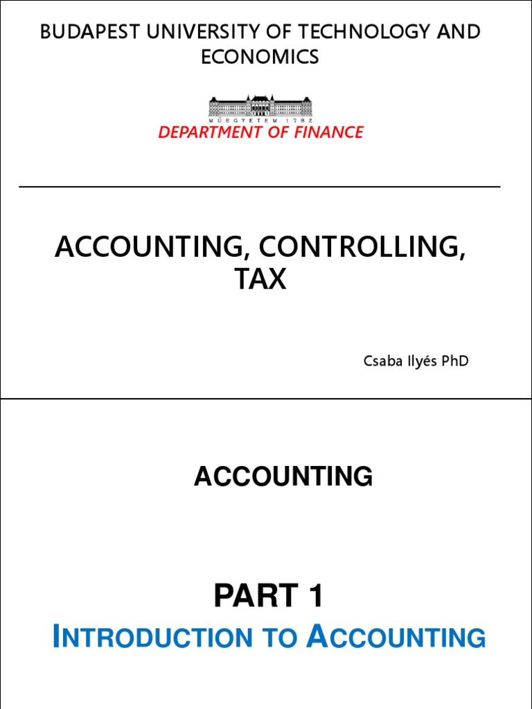 Accounting, Controlling, TAX Budapest University of Technology and