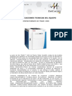 ESPECIFICACIONES TECNICAS GC TRACE1310 Thermos Scientific