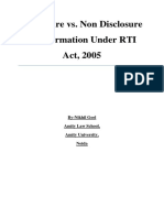 Disclosure vs. Non Disclosure of Information Under RTI Act, 2005 by Nikhil Goel.pdf
