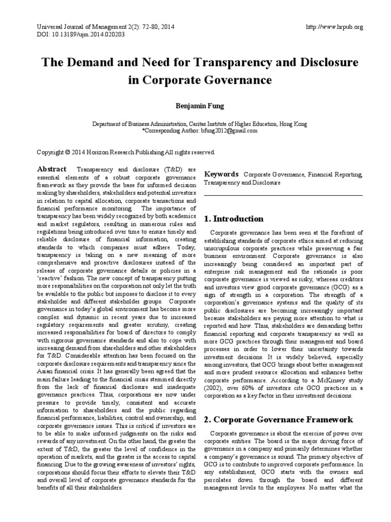 Transparency PDF | PDF | Corporate Governance | Transparency (Behavior)