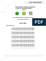 2019 - MA KIMIA Tingkat Kabupaten-Kota (Kunci Jawaban) PDF