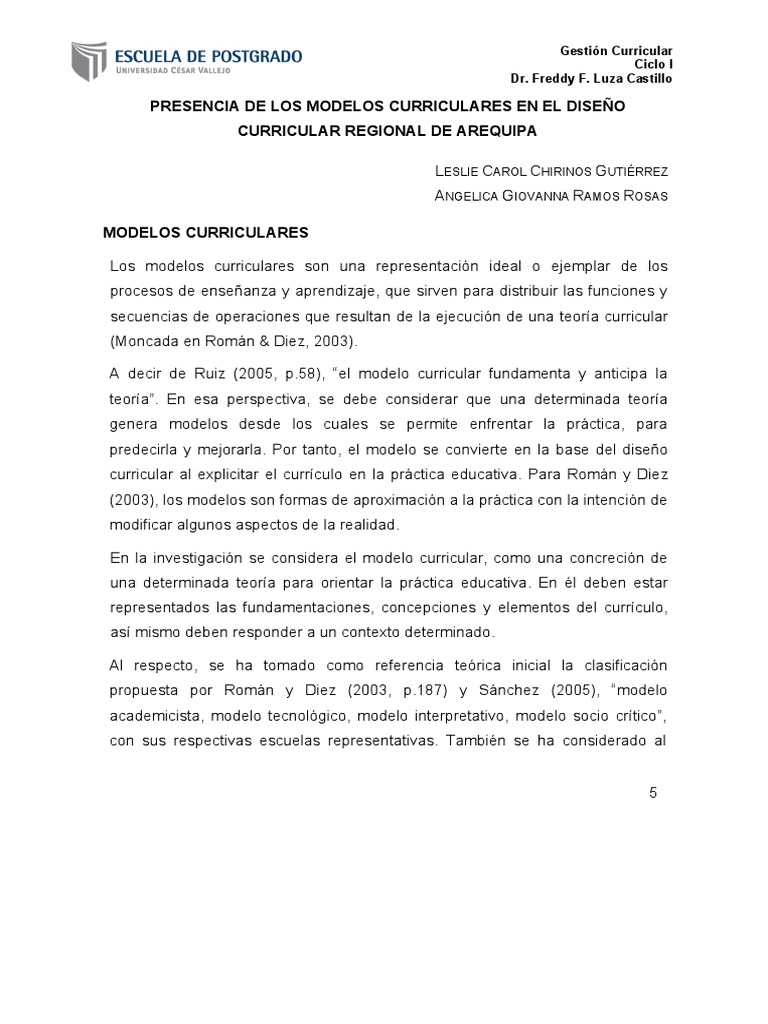 3 Modelos Curriculares | PDF | Plan de estudios | Aprendizaje