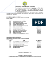 Convocação concurso público professor educação básica