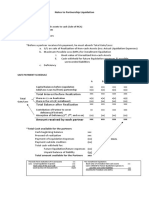 Partnership Liquidation Notes