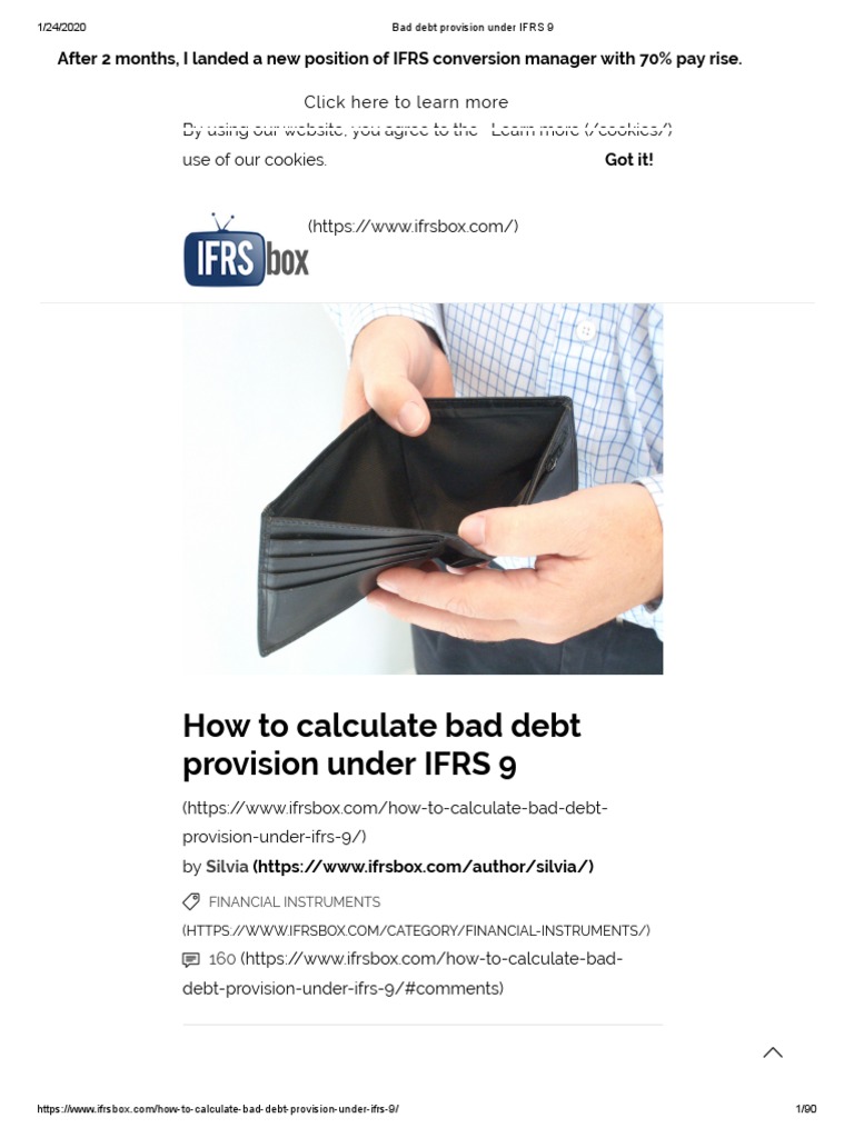 Bad Debt Provision Under Ifrs 9 Pdf Download Free Pdf Credit