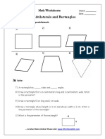 Quadrilaterals and Rectangles: Math Worksheets