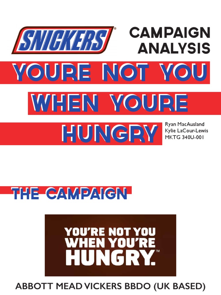 Youre Not You When Youre Hungry | PDF | Advertising | Brand