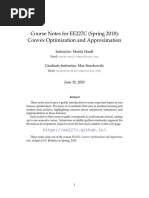 Ee227c Notes PDF