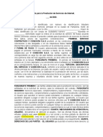 Contrato para La Prestación de Servicios de Internet V CONEXION SAS