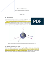 Frames of Reference and Transformation Matrices: August 2020