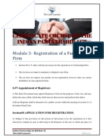 Registration of Partnership Firms Under Indian Law