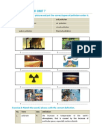 Practice For Unit 7: Exercise 1: Look at The Picture and Put The Correct Types of Pollution Under It