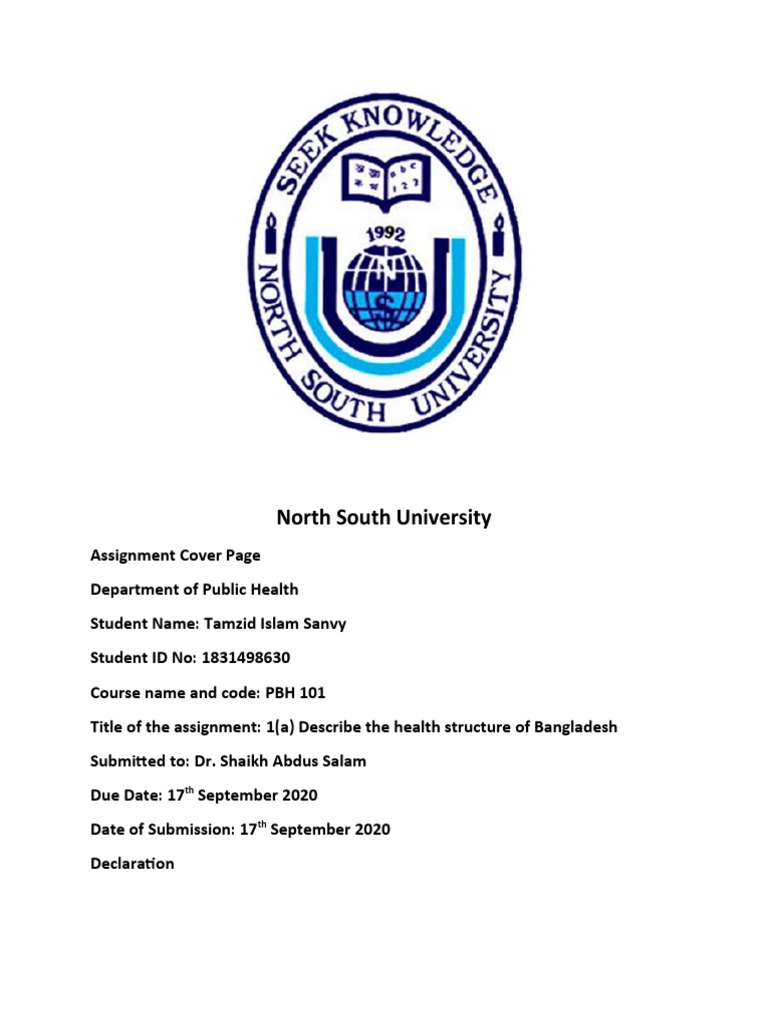 North South University Descargar Gratis PDF Bangladesh Health System