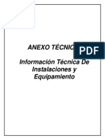 INFORMACIÓN TÉCNICA DE INSTALACIONES Y EQUIPAMIENTO - Sept20