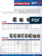 Power Distribution Range: ABB Range Ka Rating Trip Unit Current Rating (A) GE Equalivent Range