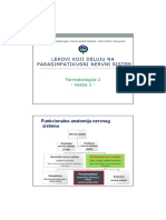 Vežba 2 - Lekovi Koji Deluju Na Parasimpatikusni Nervni Sistem