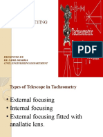 Tacheometry Surveying: Presented By: Er. Sahil Sharma Civil Engineering Department