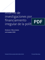 Informe de Investigaciones Por Financiamiento Irregular de La Política