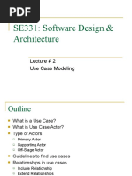 SE331: Software Design & Architecture: Lecture # 2 Use Case Modeling