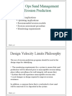 PS 8645 Ops Sand Management 3. Erosion Prediction: Design Velocity Limits Philosophy