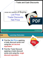 Mathematics of Buying: List Price Trade Discounts Net Price