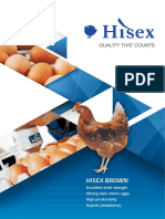 Hisex Brown: Excellent Shell Strength Strong Dark Brown Eggs High Productivity Superb Persistency