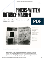 Robert Pincus-Witten On Brice Marden - Gagosian Quarterly