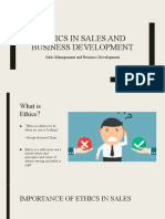 Ethics in Sales and Business Development