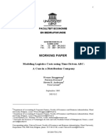 Working Paper: Modeling Logistics Costs Using Time-Driven ABC: A Case in A Distribution Company