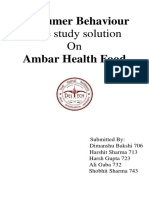 Consumer Behaviour Case Study on Ambar Health Food