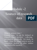 Module - 2 Sources of Research Data