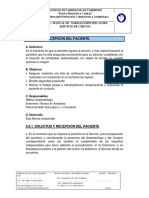 5.6. Recepción Del Paciente.V001 2014