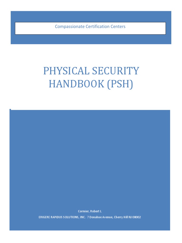 CCC Physical Security Policy Handbook PDF PDF Physical Security Door